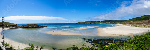 Fototapeta Naklejka Na Ścianę i Meble -  Precioso paisaje panorámico de la playa de Lires en verano de 2018. Galicia.