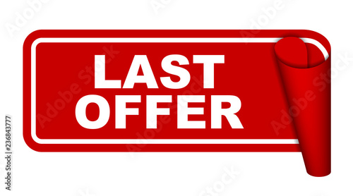 red vector banner last offer