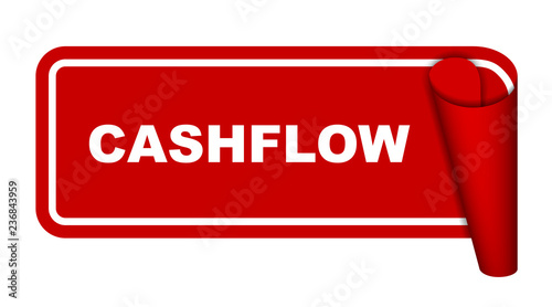 red vector banner cashflow