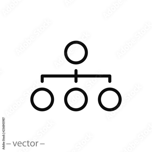 organization chart icon vector