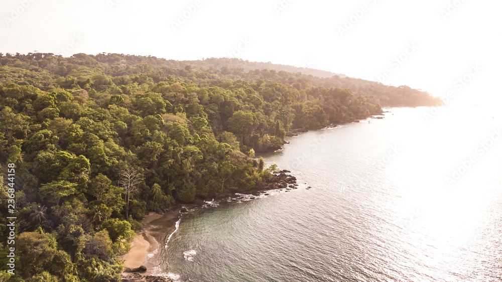 Obraz premium Sunset from above in Costa Rica
