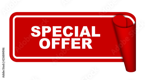 red vector banner special offer