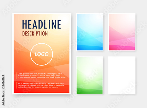 Vector set of abstract back...