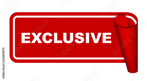 red vector banner exclusive