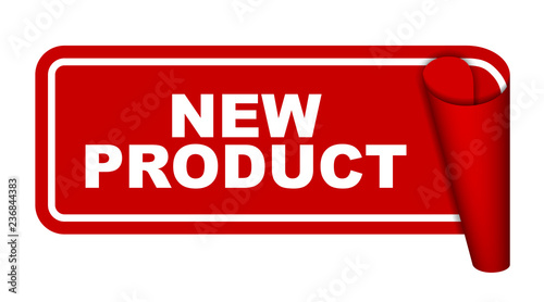 red vector banner new product