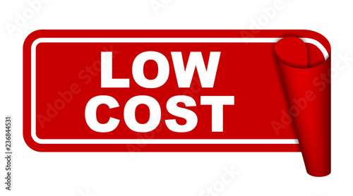 red vector banner low cost