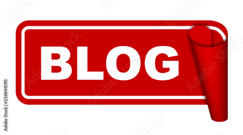 red vector banner blog