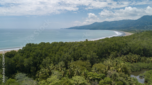 Costa Rica, santa teresa beach from above