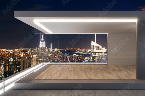 Expensive rooftop with NY view photo