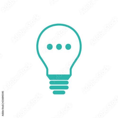 Glühbine PUNKT ... - Icon, Symbol, Piktogramm, grafisches Element - outline - mint - Hintergrund weiß - Vektor 