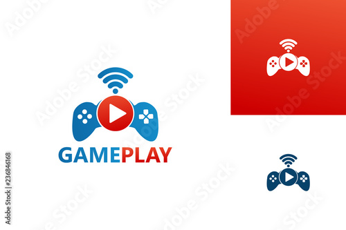 Game Play Logo Template Design Vector, Emblem, Design Concept, Creative Symbol, Icon