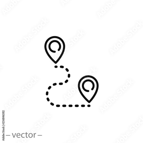route sign, icon vector