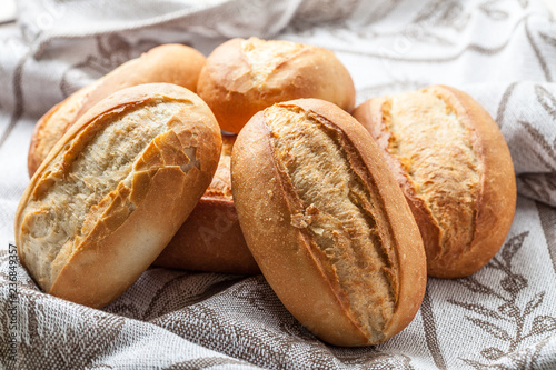 Freshly baked crusty rolls