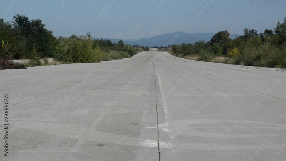 Abandoned Runway of Zeljava Underground Airbase on the Croatian-Bosnian ...