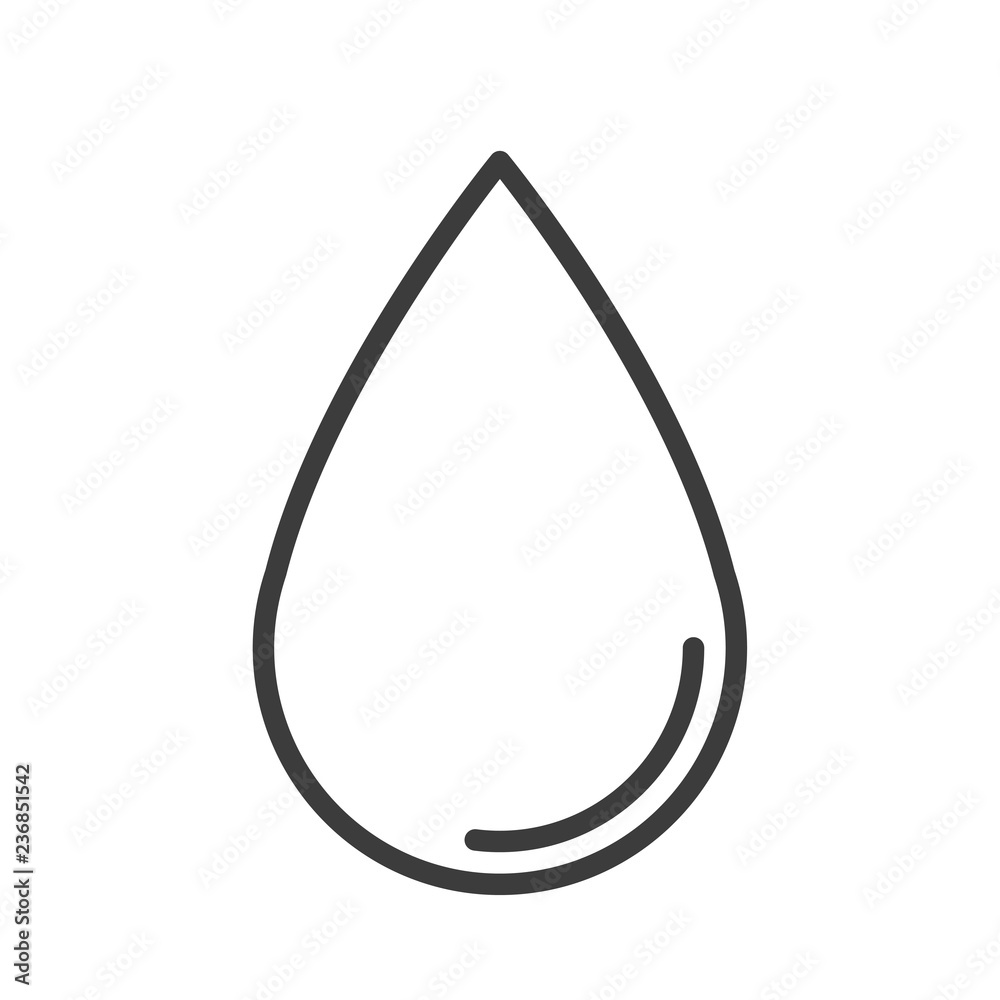 Naklejka premium Drop vector icon in modern flat style isolated. Drop can support is good for your web design.