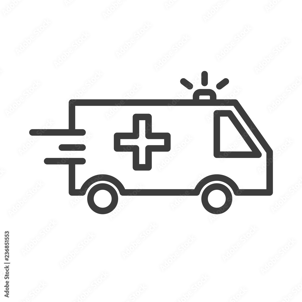 Ambulance vector icon in modern flat style isolated. Ambulance can support is good for your web design. Ambulance vector icon in modern flat style isolated. Ambulance can support is good for your web design.