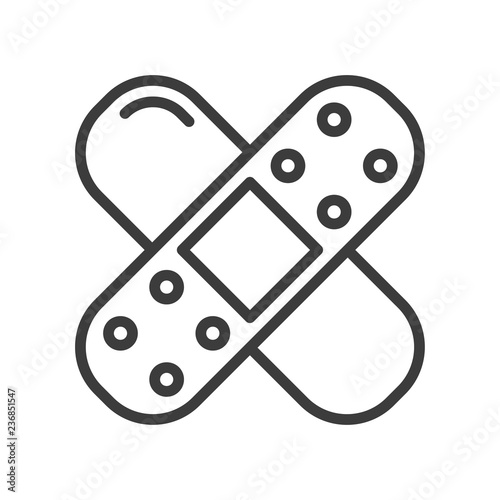 Plaster vector icon in modern flat style isolated. Plaster can support is good for your web design.