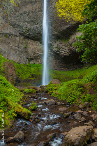 Latourell Falls in the Columbia River Gorge, Oregon, USA photo