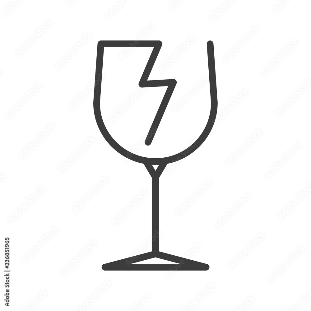 Fragile vector icon in modern flat style isolated. Symbol fragile is good for your web design. Fragile vector icon in modern flat style isolated. Symbol fragile is good for your web design.