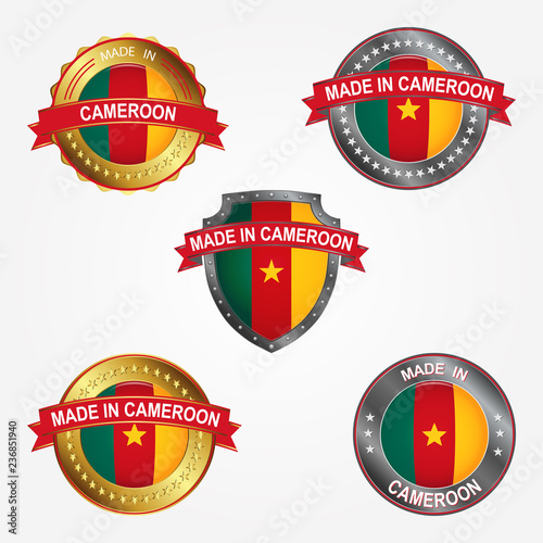 Design label of made in Cameroon. Vector illustration