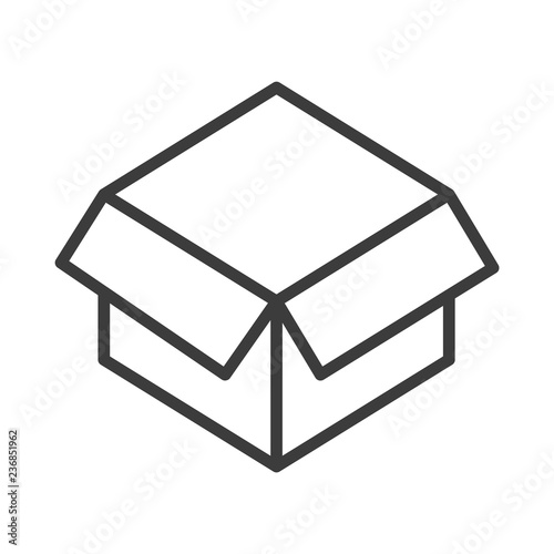 Box vector icon in modern flat style isolated. Box can support is good for your web design.