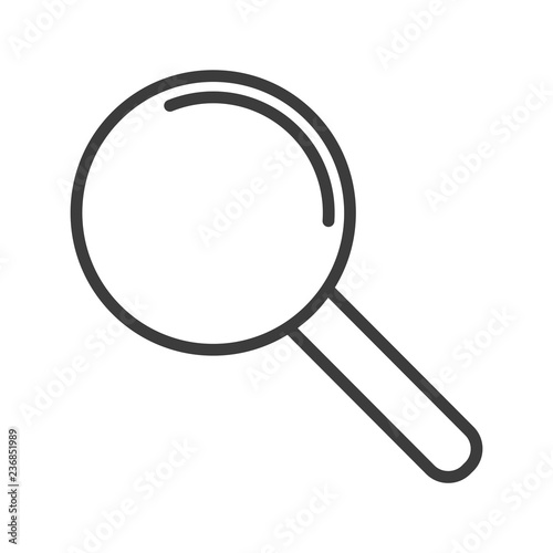 Magnifying glass vector icon in modern flat style isolated. Magnifying glass can support is good for your web design.
