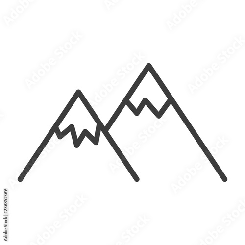 Mountain vector icon in modern flat style isolated. Mountain can support is good for your web design.