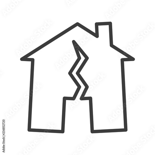 Earthquake insurance vector icon in modern flat style isolated. Earthquake insurance can support is good for your web design.