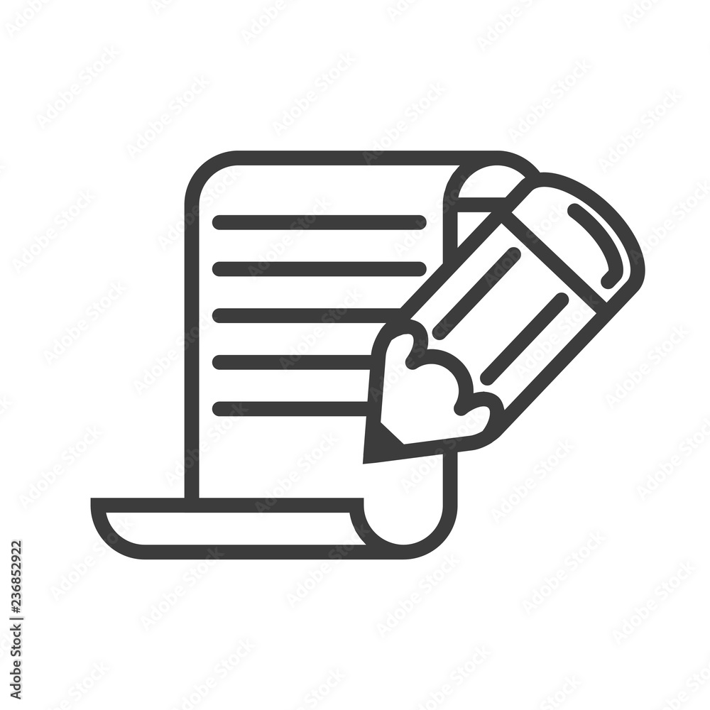 pencil with paper vector icon in modern flat style isolated. Symbol pencil with paper is good for your web design. pencil with paper vector icon in modern flat style isolated. Symbol pencil with paper is good for your web design.