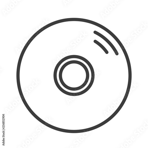 Disc vector icon in modern flat style isolated. Disc can support is good for your web design.