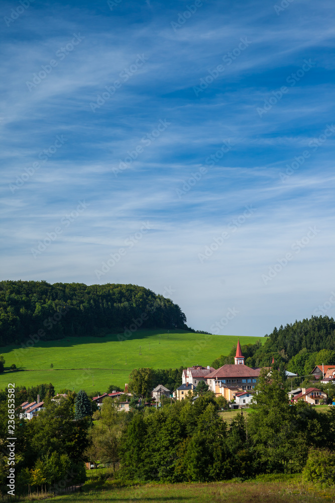 Idyllic village in Northern Czech Republic, Europe