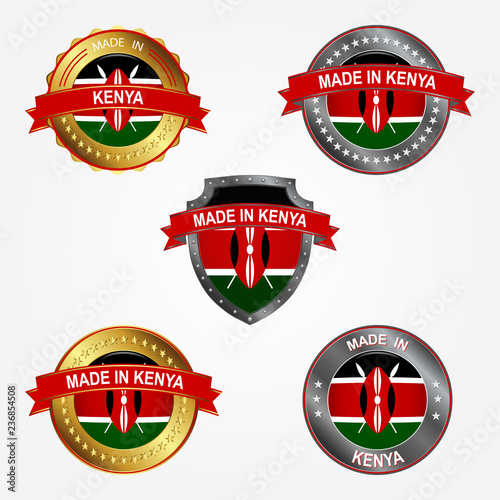 Design label of made in Kenya. Vector illustration