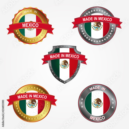 Design label of made in Mexico. Vector illustration