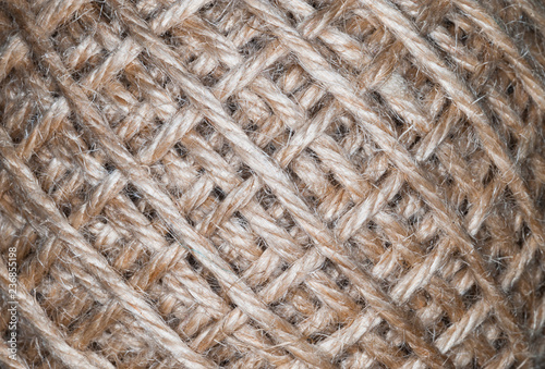 Close up on ball of twine cord