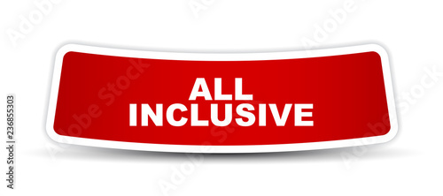 red vector banner all inclusive
