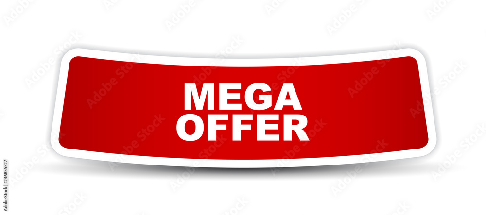 red vector banner mega offer red vector banner mega offer