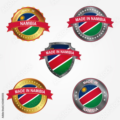 Design label of made in Namibia. Vector illustration
