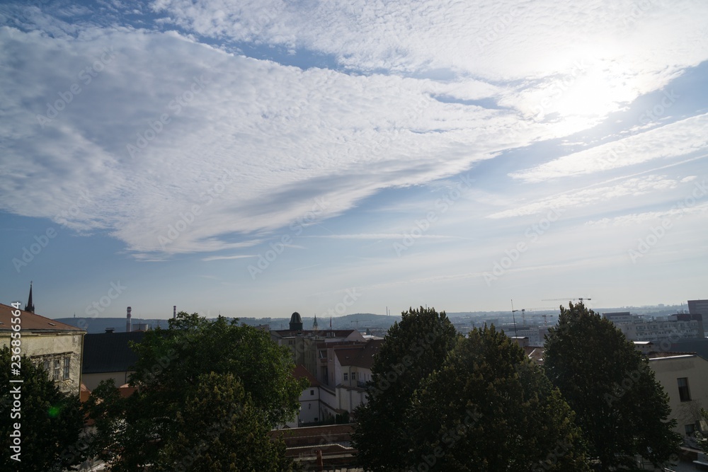 Brno, Czech Republic - Sep 12 2018: View to the streets of Brno city center. Czech Republic