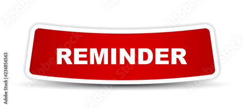 red vector banner reminder