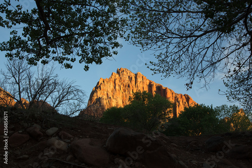 sunset over the mountains
