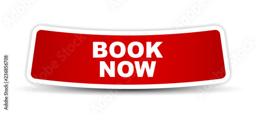 red vector banner book now