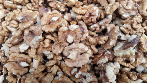 Background of walnuts as background