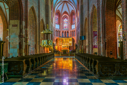 Interior of cathedral in Poznan, Poland
