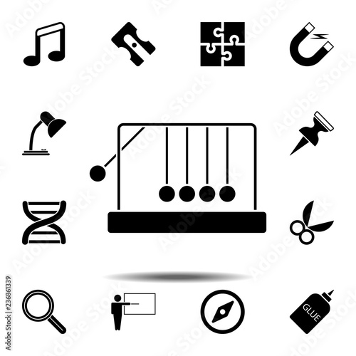 Newton cradle icon. Simple glyph vector element of education set icons for UI and UX, website or mobile application