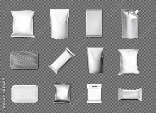 Set of packaging mockups. Vector illustration, ready and simple to use for your design. Can be used for food, medical, cosmetic and hygiene. EPS10.