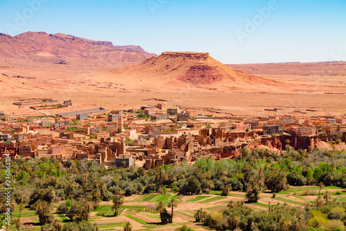 Traditional Berber town in Putyna. Africa Morocco