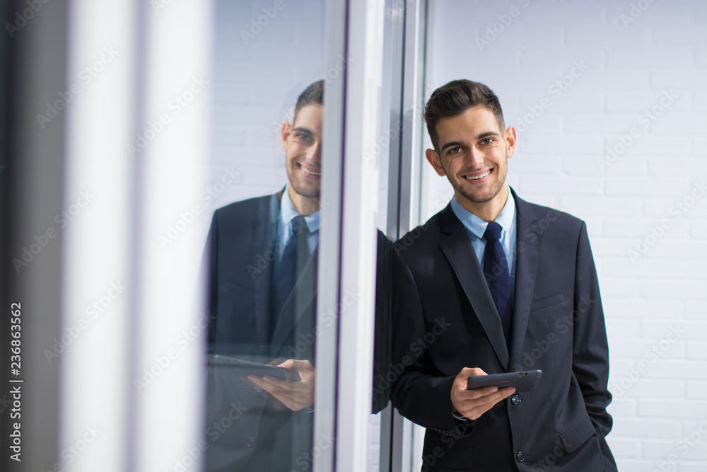 business man with computer or digital tablet business man with computer or digital tablet