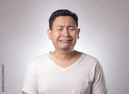 Funny Asian Man Crying