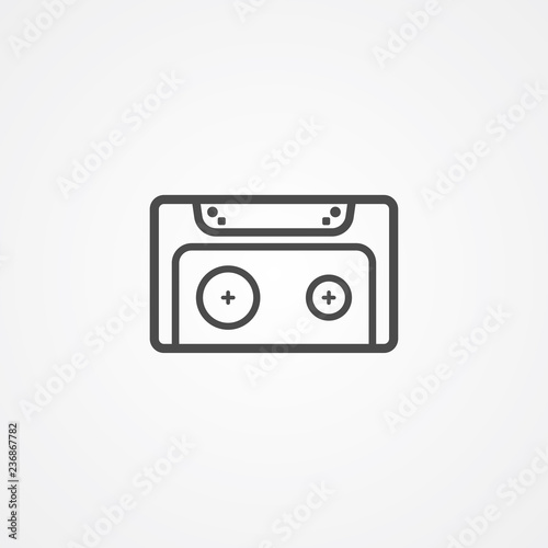 Cassette vector icon sign symbol
