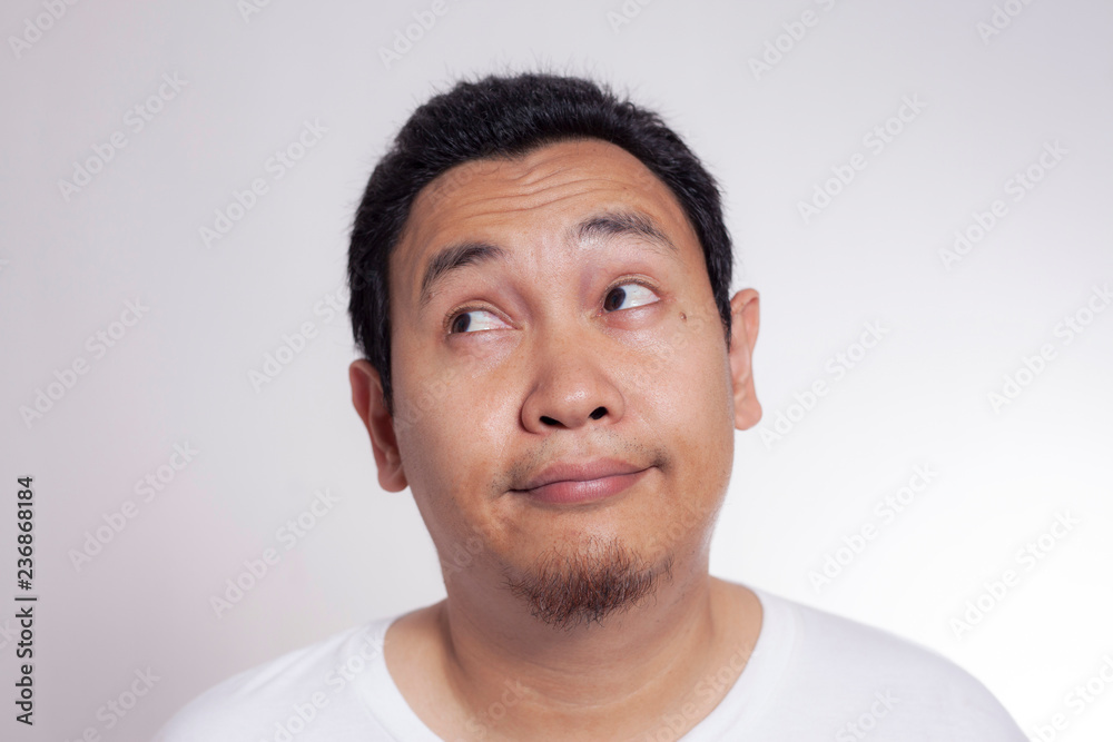 Funny Asian Man Thinking Funny Asian Man Thinking
